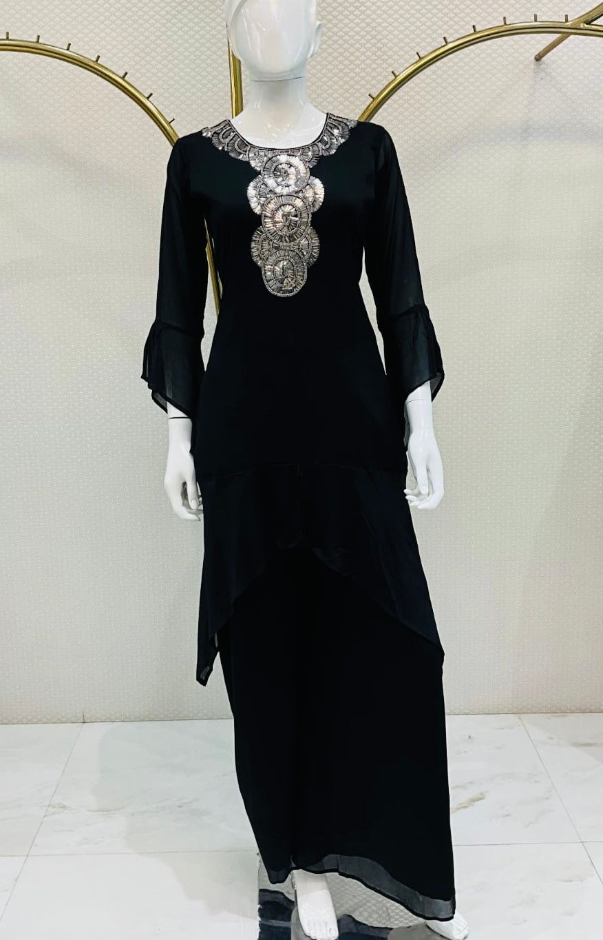 BLACK COLORED PALAZZO SUIT