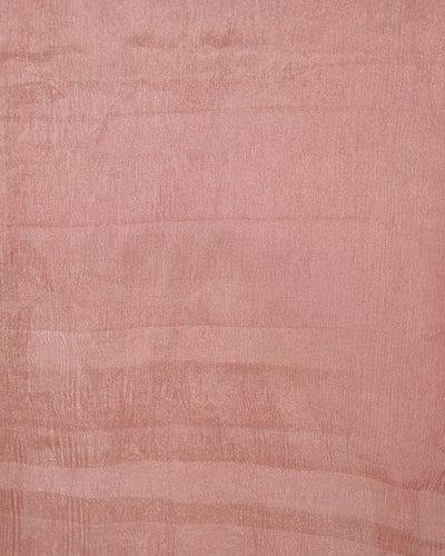 BLUSH PINK CRUSHED TISSUE SAREE