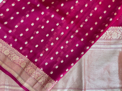 BANARAS KORA SILK SAREE - Sakkhi Style