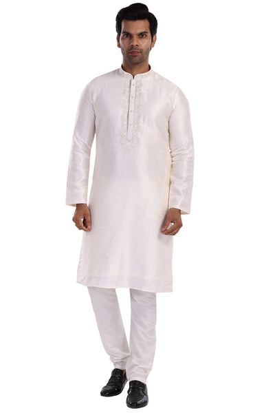 OFF WHITE KURTA PYJAMA SET