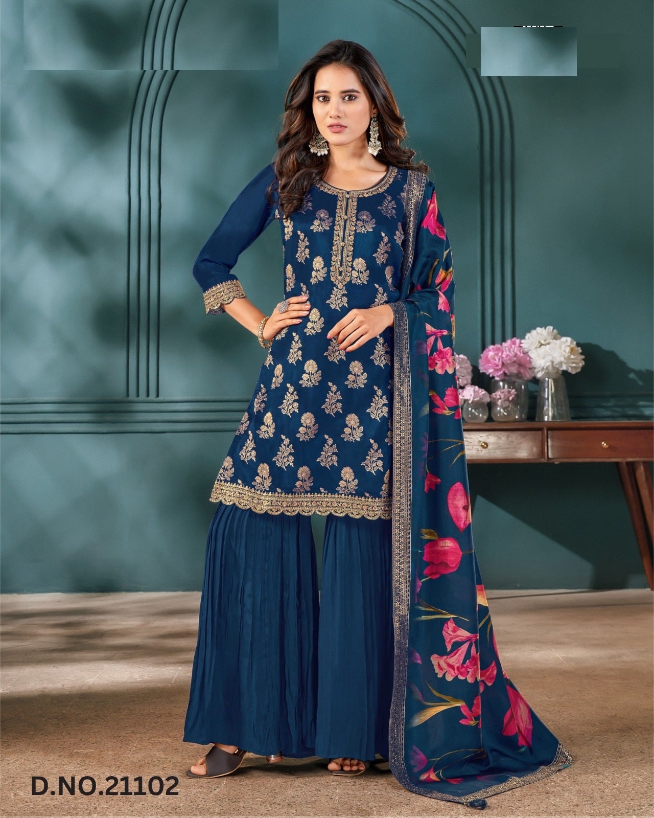 NAVY BLUE PALAZZO SUITS