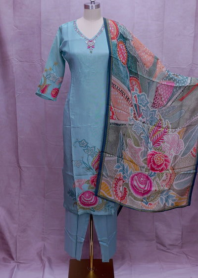 ICE BLUE SALWAR SUITS