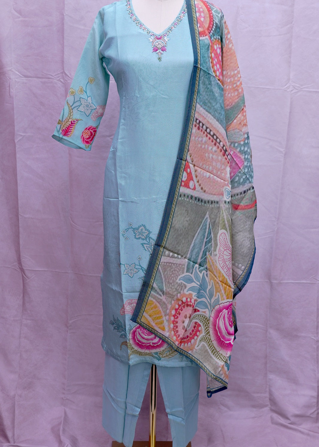 ICE BLUE SALWAR SUITS