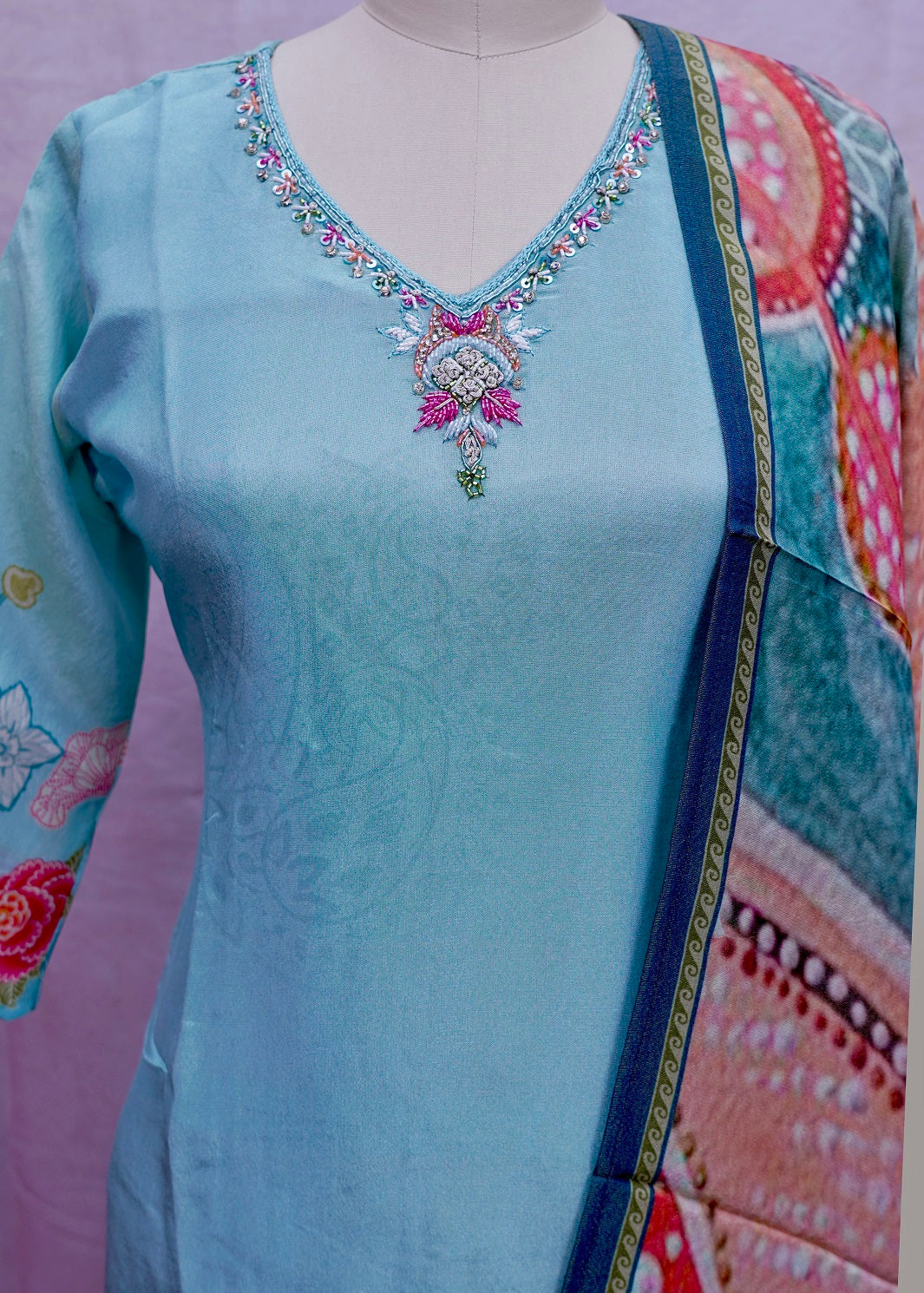 ICE BLUE SALWAR SUITS