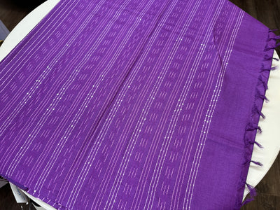 VIOLET TUSSAR SAREE WITH BLOUSE