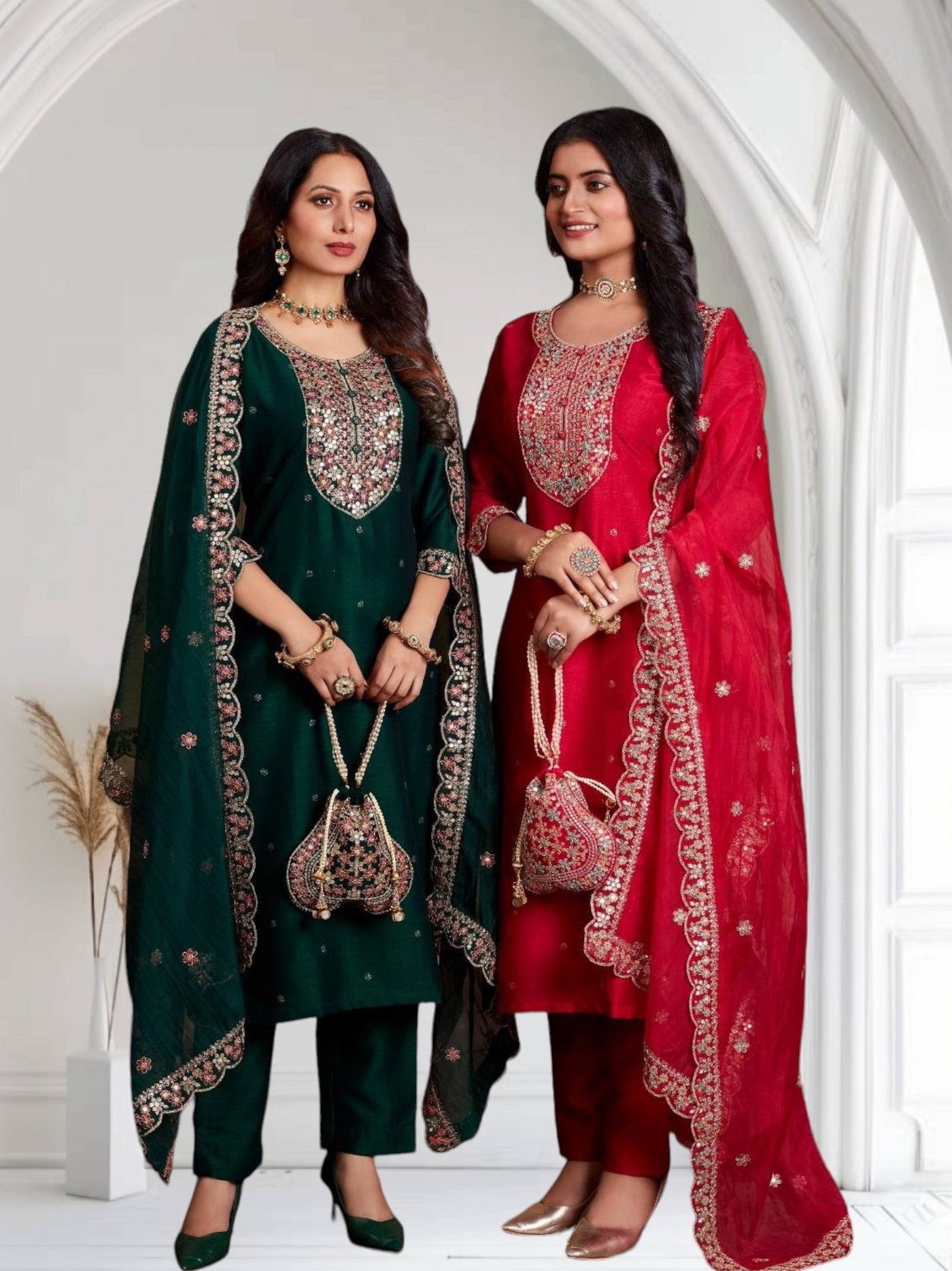 Exquisite Embroidered 3-Piece Salwar Suit Set