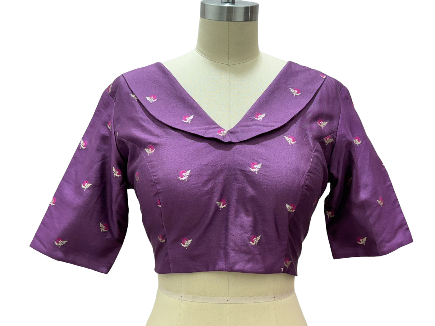 PURPLE PRE STITCHED BLOUSE