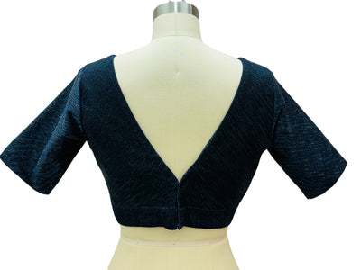 MIDNIGHT BLUE PRE STITCHED BLOUSE