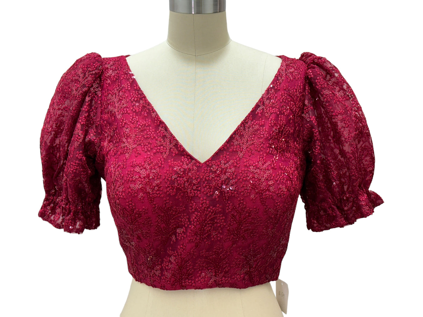 BERRY RED PRE STITCHED BLOUSE