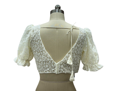 WHITE PRE STITCHED BLOUSE