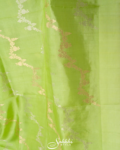 Fresh green raw mango saree with blouse