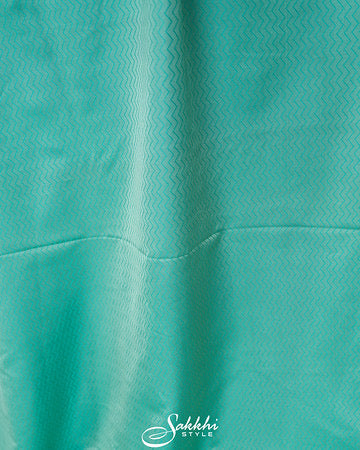 Mint green banarasi mashru saree with blouse