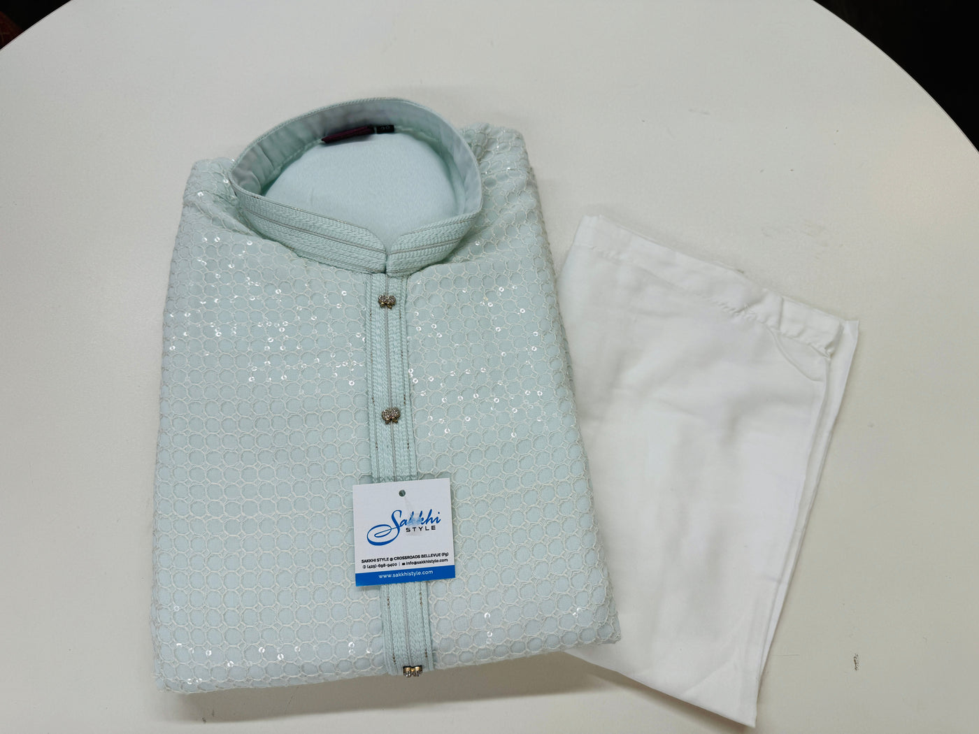 ICE BLUE KURTA PYJAMA