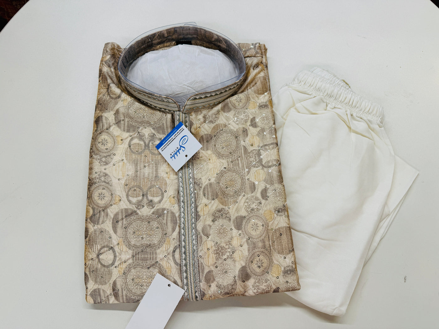 CREAM KURTA PYJAMA