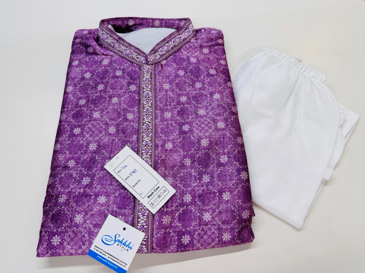 LIGHT PURPLE KURTA PYJAMA