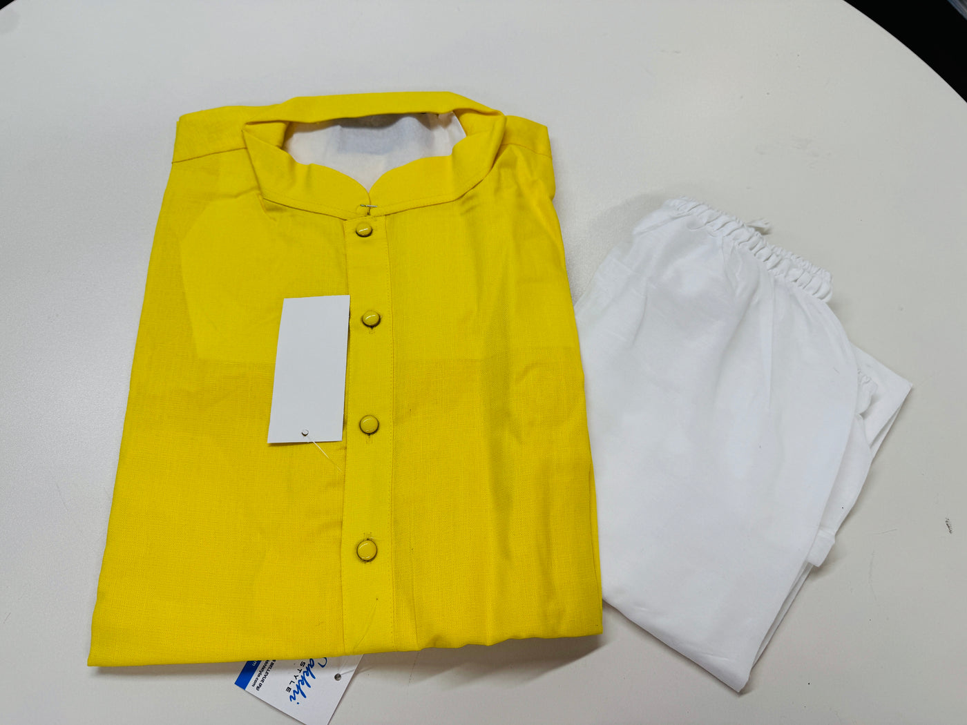 yellow kurta pyjama