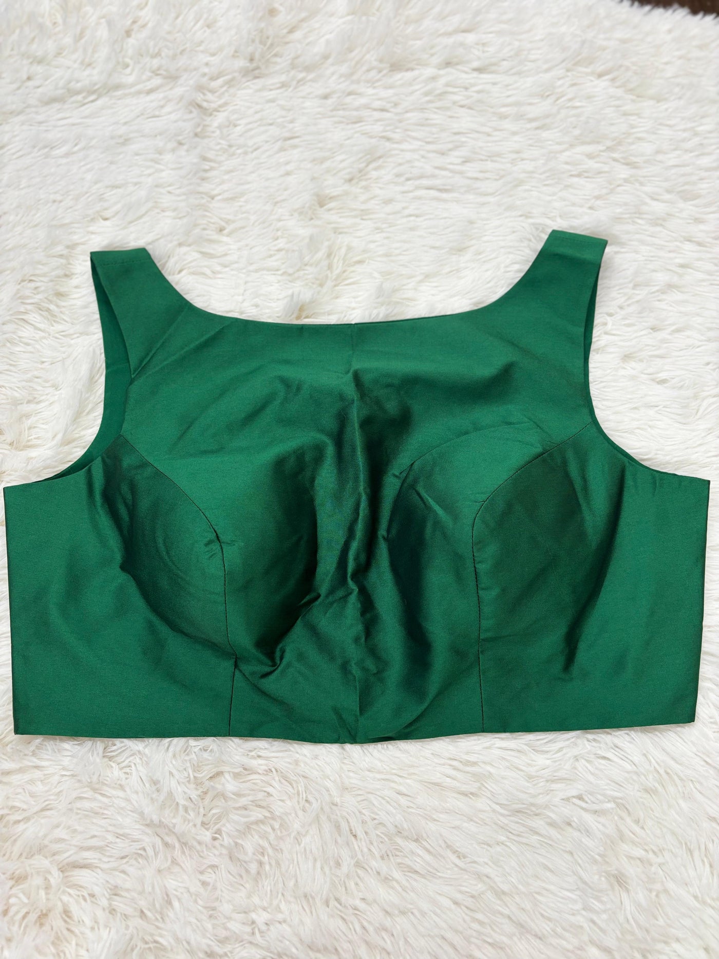Viridian green stitched blouse