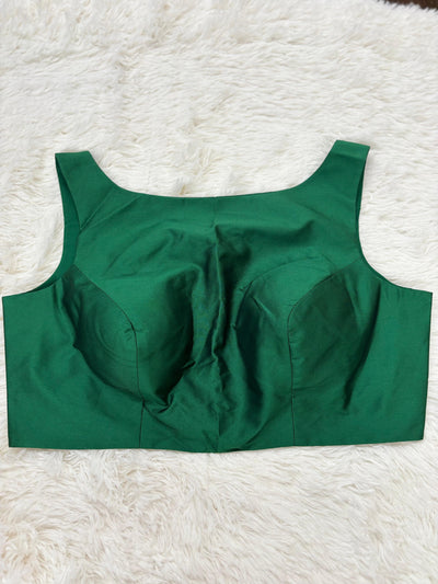 Viridian green stitched blouse