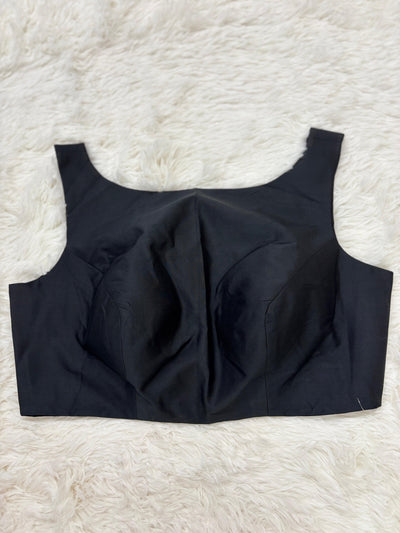Midnight black stitched blouse