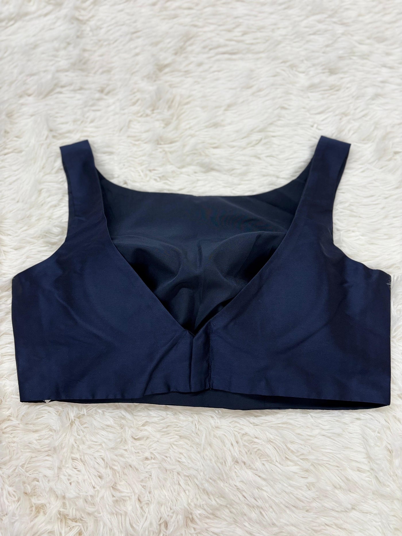 Midnight blue stitched blouse