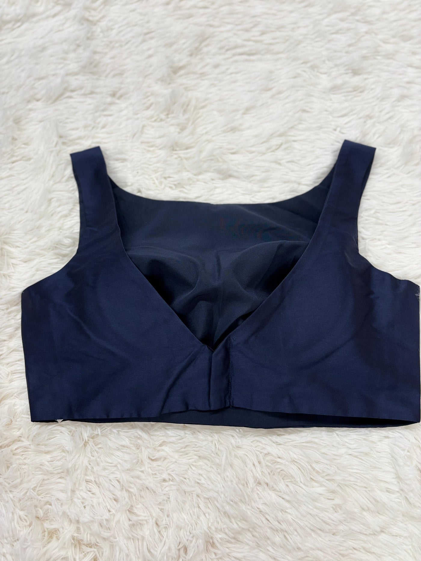 Midnight blue stitched blouse