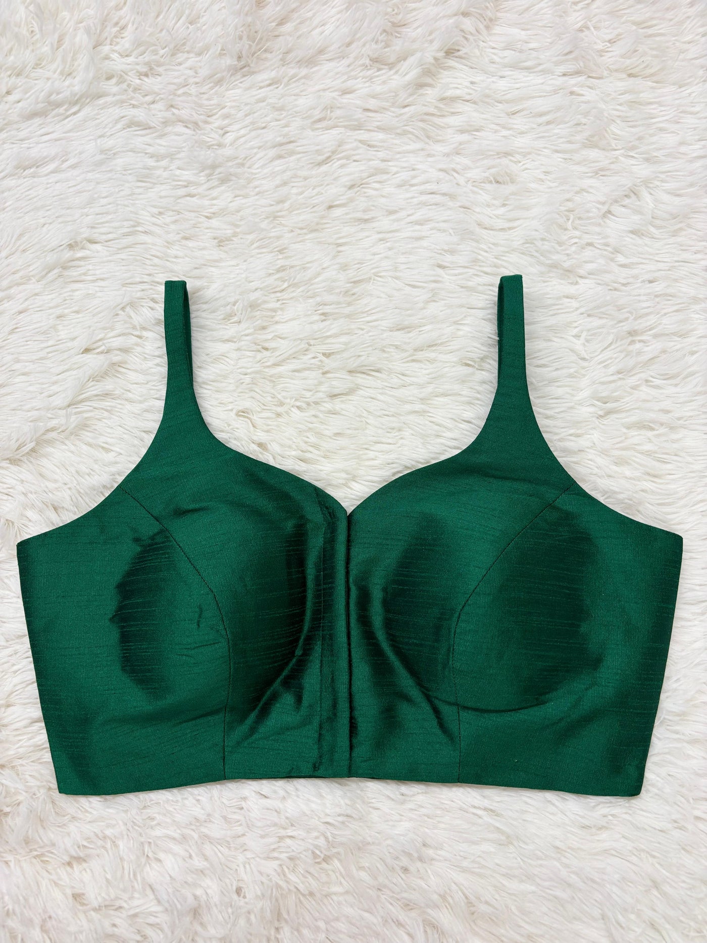 Forest green stitched blouse