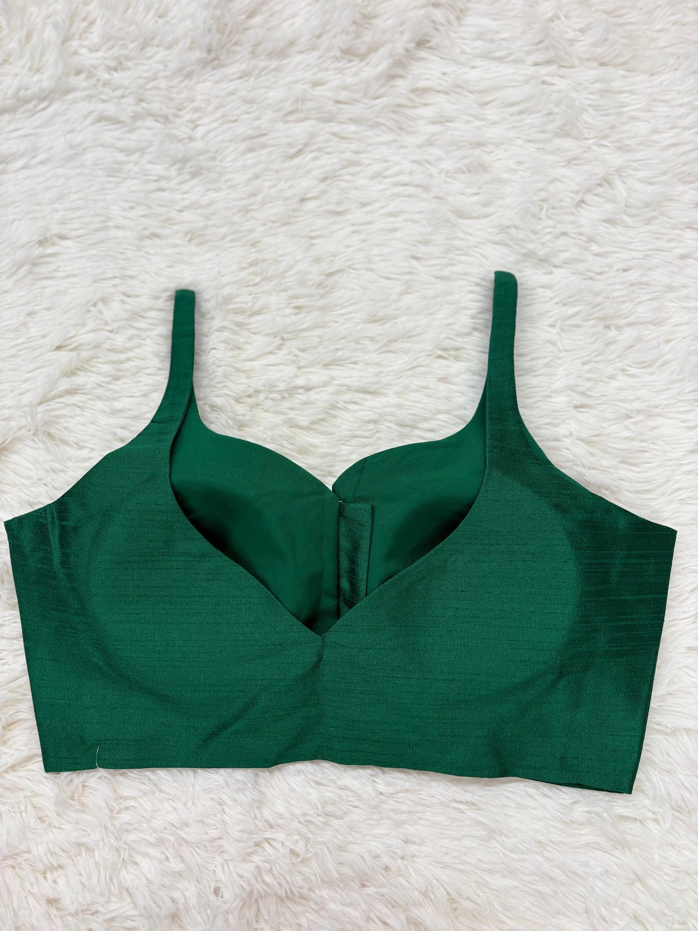 Forest green stitched blouse
