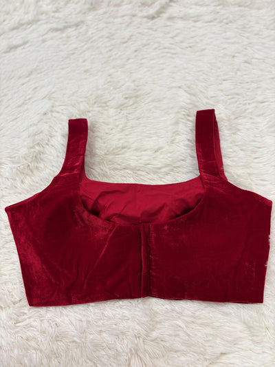 Mesmerising maroon stitched blouse
