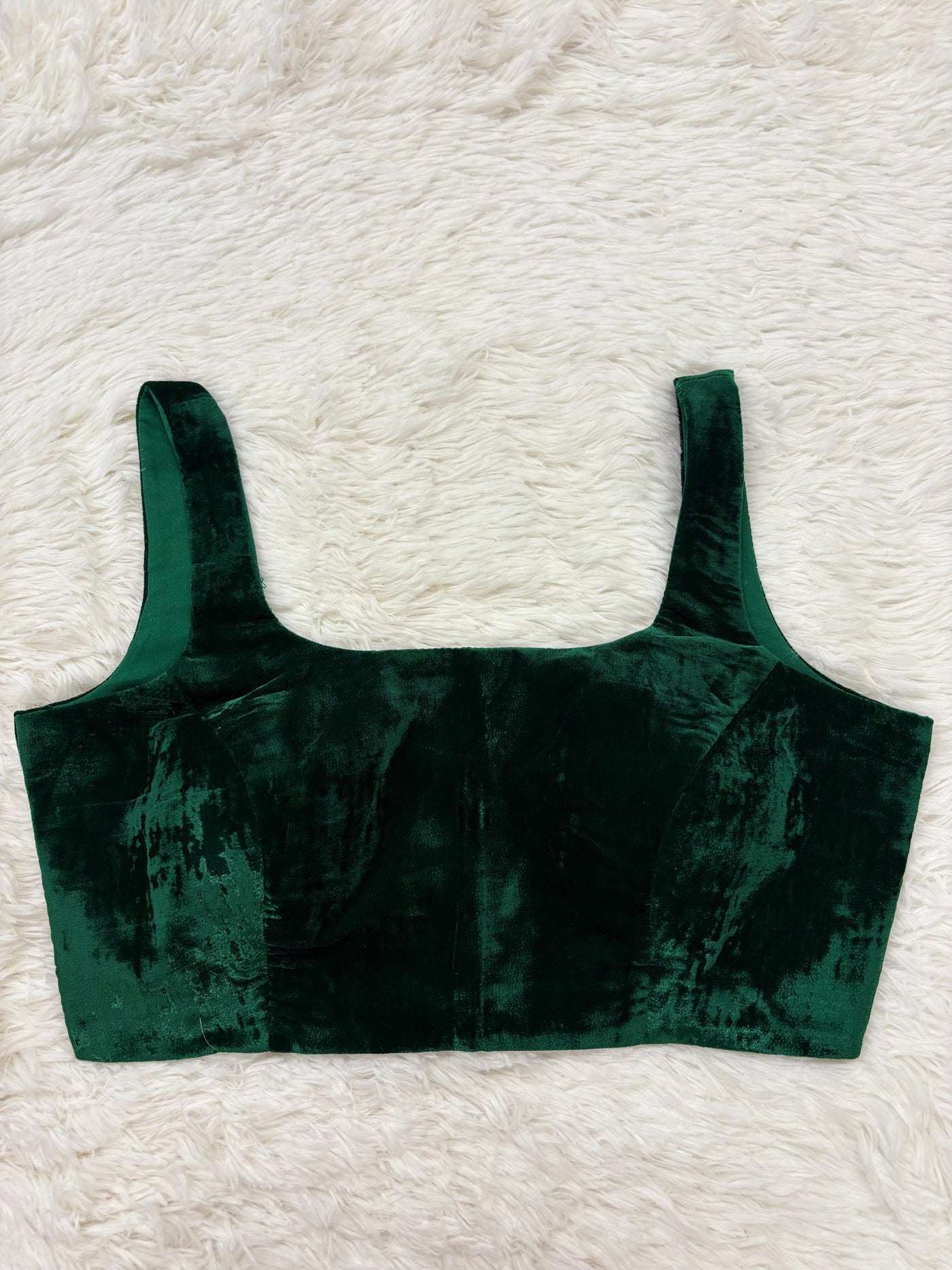 Emerald green stitched blouse