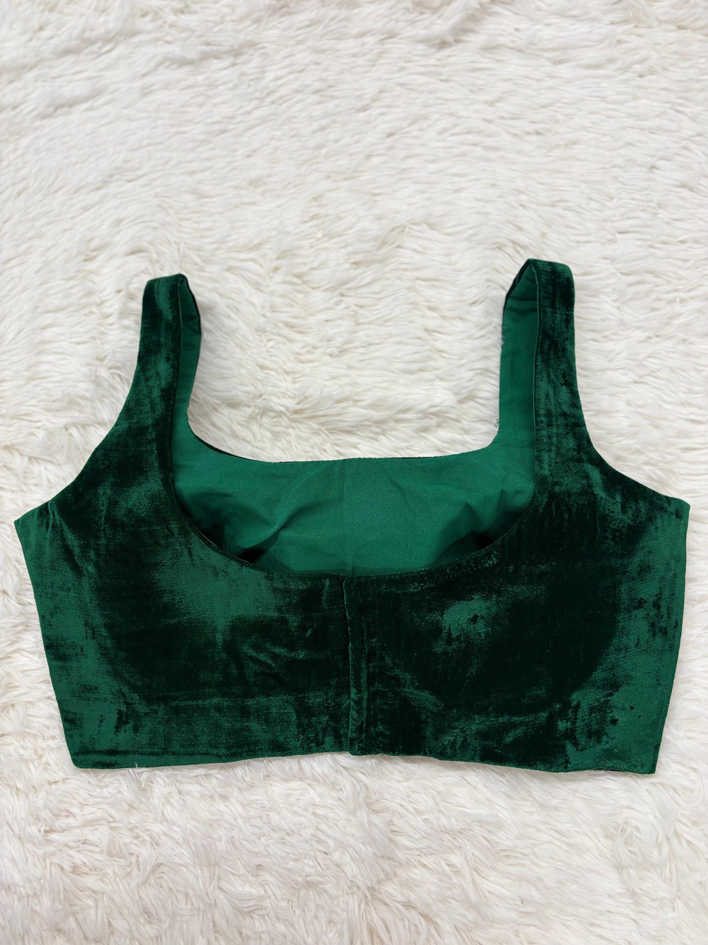 Emerald green stitched blouse