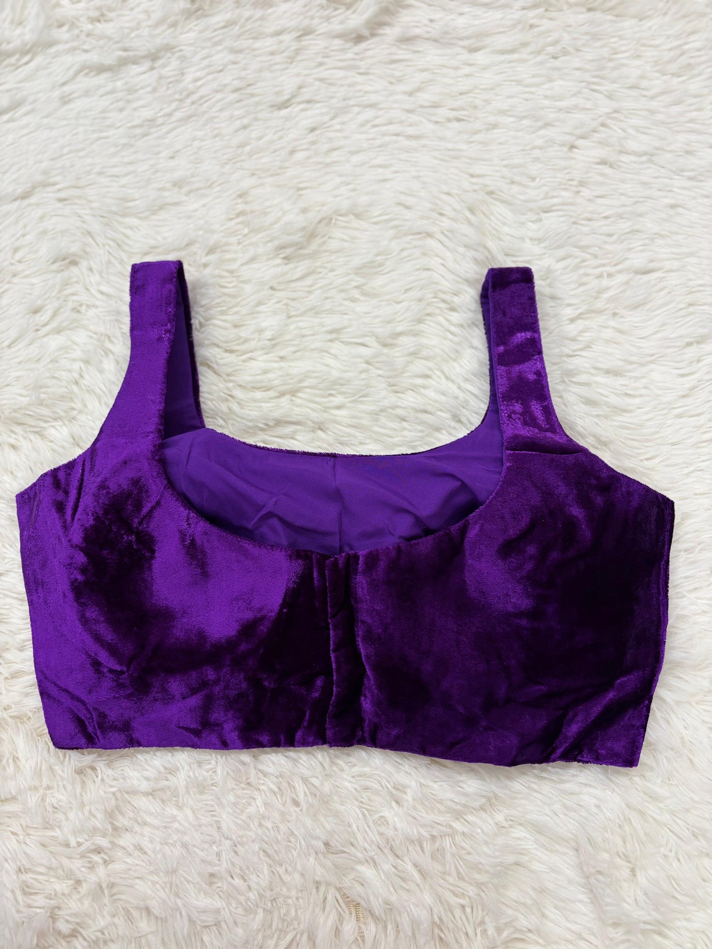 Vibrant violet stitched blouse
