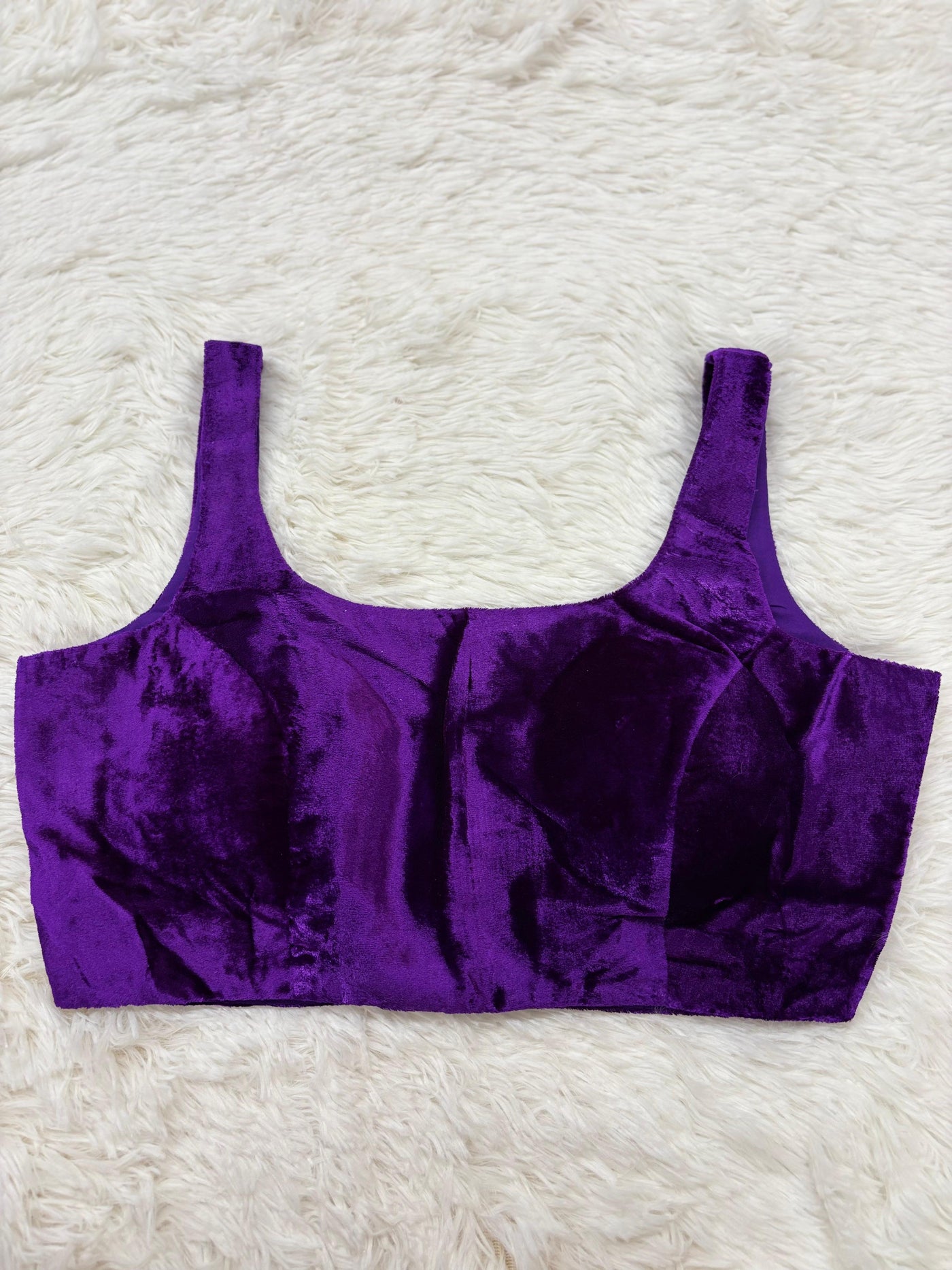 Vibrant violet stitched blouse