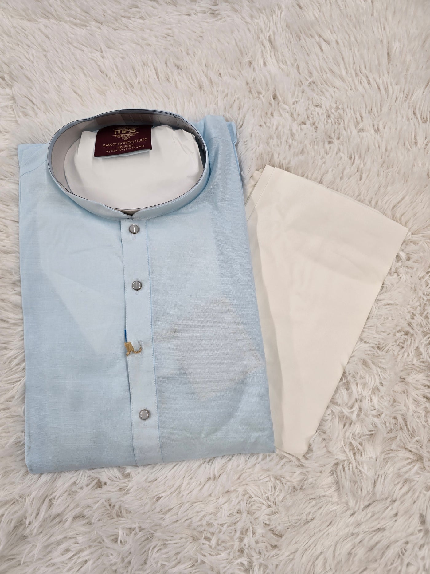 Men’s Light Blue Kurta Pajama Set