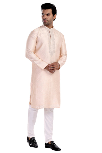 CREAM KURTA PYJAMA SET