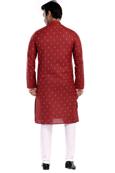 RED KURTA PYJAMA SET