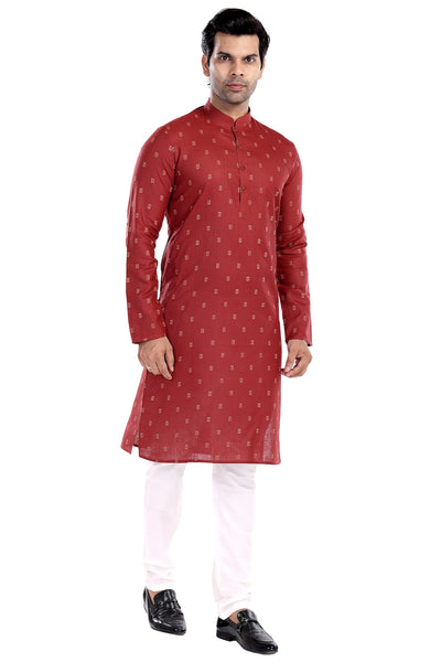 RED KURTA PYJAMA SET