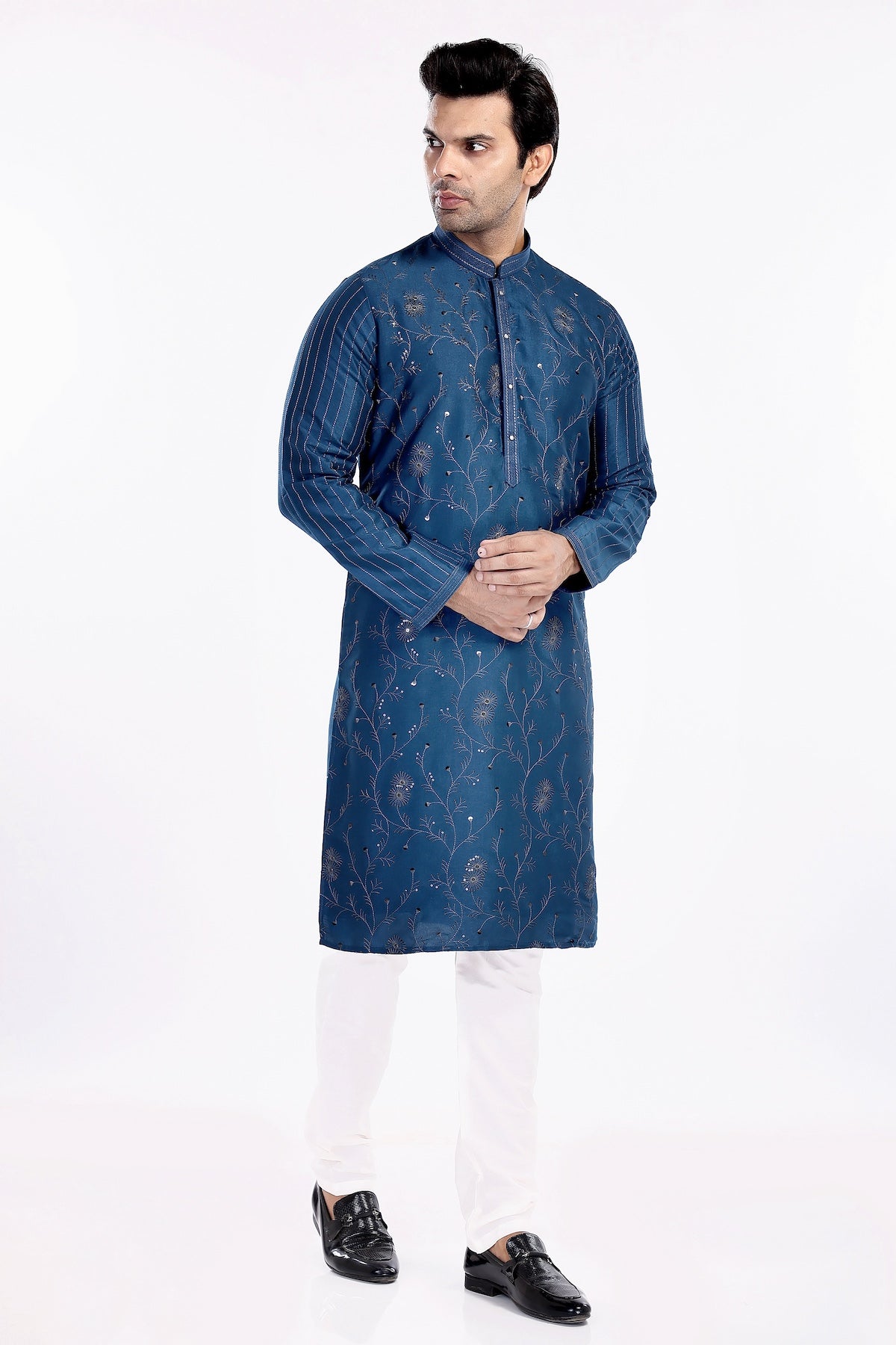 COBALT BLUE KURTA PYJAMA SET