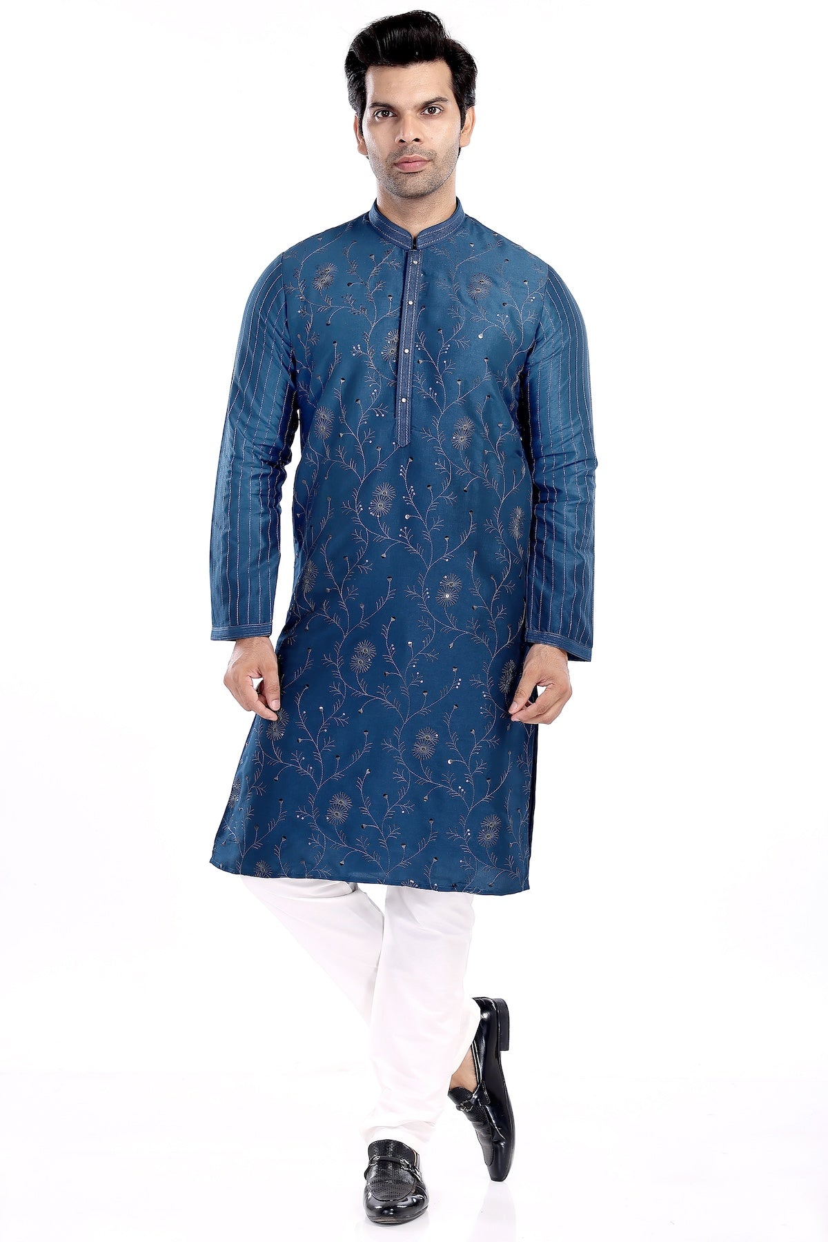 COBALT BLUE KURTA PYJAMA SET