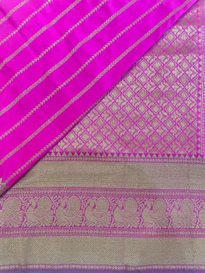 PINK COLORED BANARASI FANCY SILK SAREE - Sakkhi Style