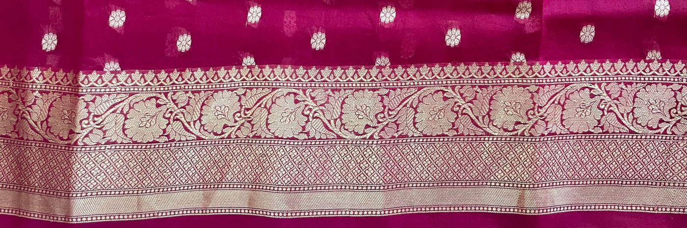 BANARAS KORA SILK SAREE - Sakkhi Style