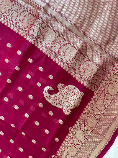 BANARAS KORA SILK SAREE - Sakkhi Style