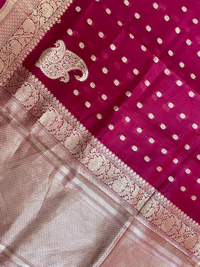 BANARAS KORA SILK SAREE - Sakkhi Style