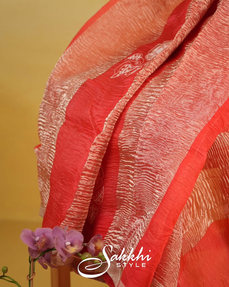 EMBROIDERED BANANAS SAREE WITH BLOUSE