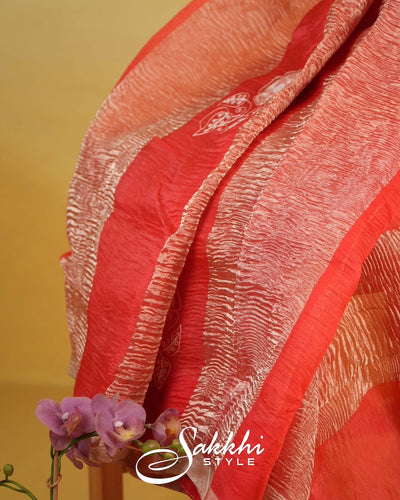 EMBROIDERED BANANAS SAREE WITH BLOUSE