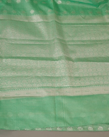 Light green Kota saree with stitched blouse