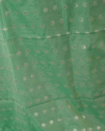 Light green Kota saree with stitched blouse