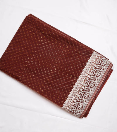 GREEN COLORED BANDHANI ORGANZA SAREE - Sakkhi Style