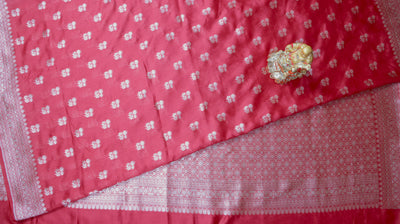 RED COLORED BANARASI FANCY SILK SAREE - Sakkhi Style
