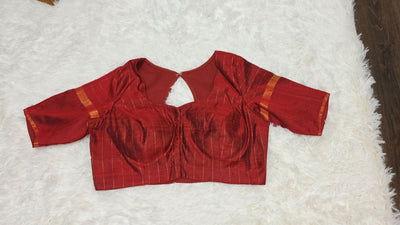 Khadi Silk Saree – Mustard Yellow with Maroon Border & Rich Golden Zari Weaving, Handloom Traditional Saree with Matching Blouse