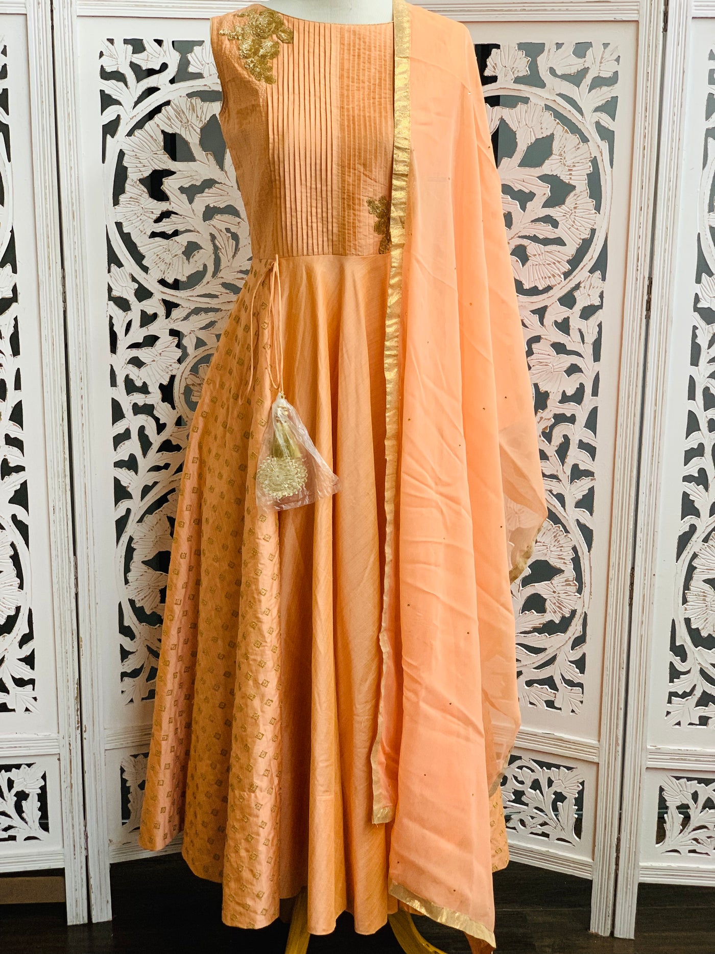 Peach Anarkali Suit - Sakkhi Style